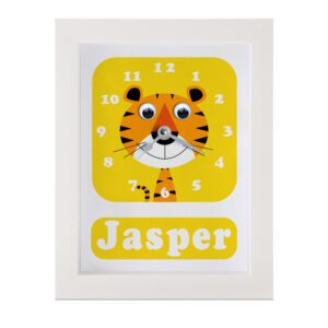 Personalised Childrens Tiger Clock