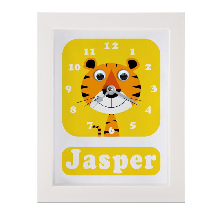 Personalised Childrens Tiger Clock