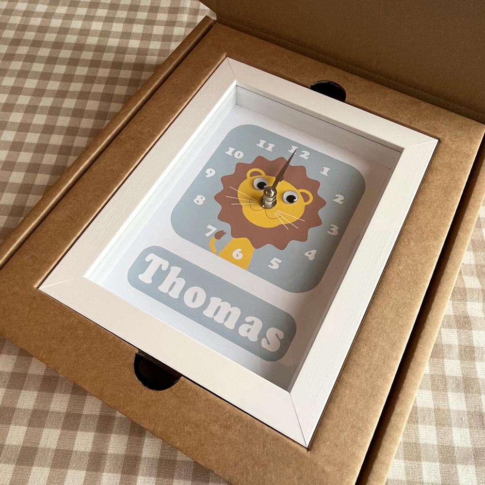 Personalised Children's Clock in gift box