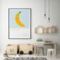 Framed Alphabet Print B for Banana on a Nursery wall