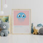 Cute Animal Alphabet nursery print featuring a Jellyfish