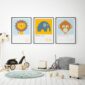 safari themed wall art in kids nursery