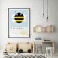 Cute Animal Alphabet nursery print featuring a Queen Bee