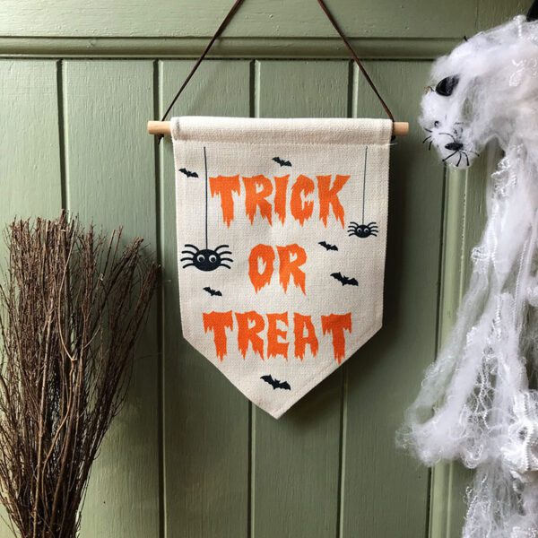 Linen Halloween Flag for Halloween Party