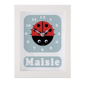 Personalised Children's ladybird Clock