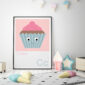 Cute children's cake print for girls nursery