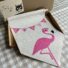 gift boxed personalised flamingo flag