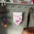 personalised flamingo flag wall hanging