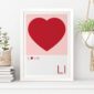 Love heart print for girls room