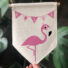 Personalised Flamingo Kids Flag