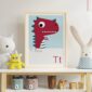 T rex dinosaur print