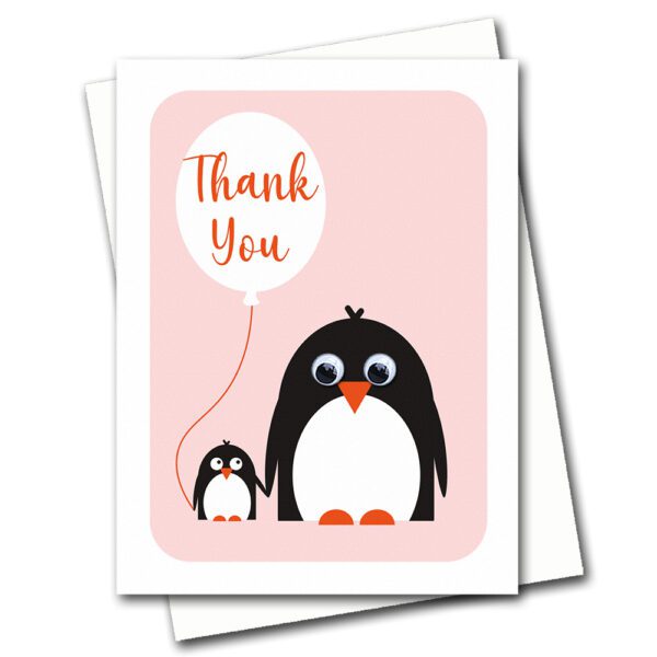 thank you card penguins