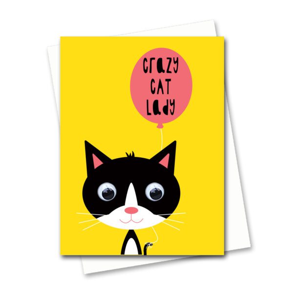 crazy cat lady birthday card